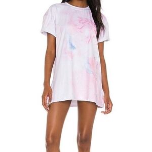 Nubyen multi tee mini day dress in pink